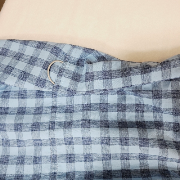 Habit Men's Long Sleeve Shirt 3XL Blue Checked Cargo Utility Fishing Button - Picture 10 of 15